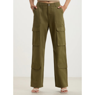 Pantalone cargo in twill