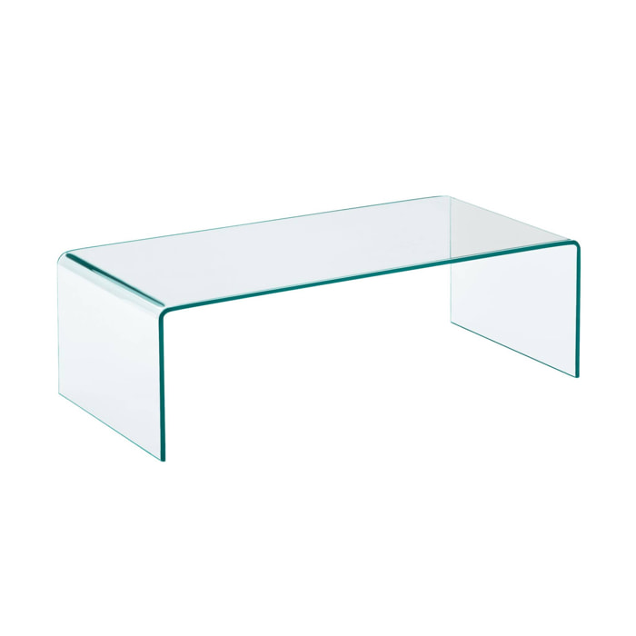 Table basse rectangulaire verre trempé GLINTZ