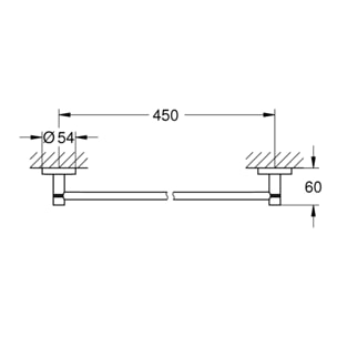 GROHE Barre porte-serviettes 50cm finition Supersteel