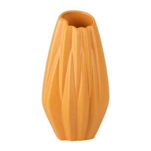 Florero Ceramica Amarillo Mate 17x14x34 Cm