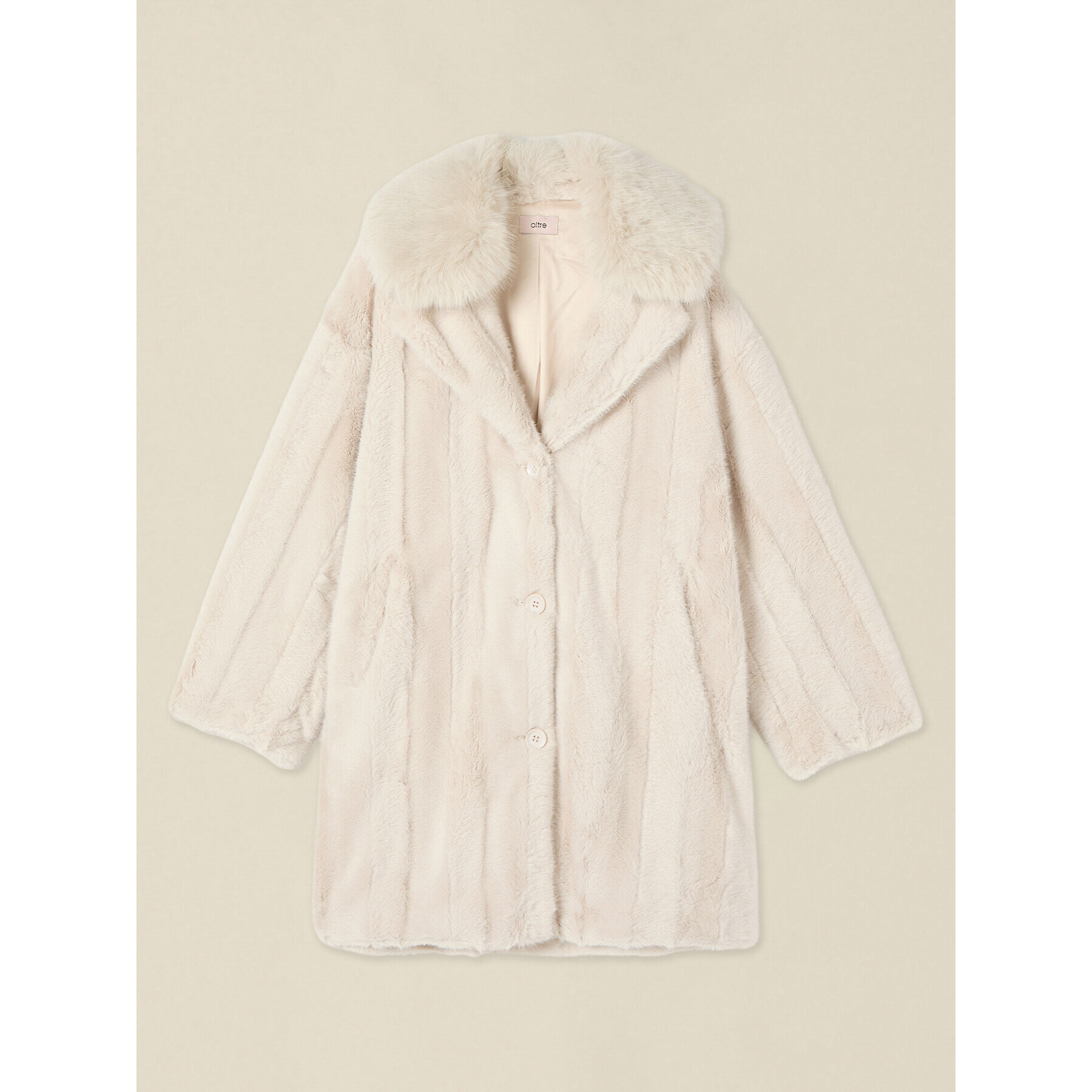 Oltre - Cappotto in tessuto peluche - Bianco