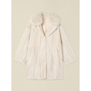 Oltre - Cappotto in tessuto peluche - Bianco