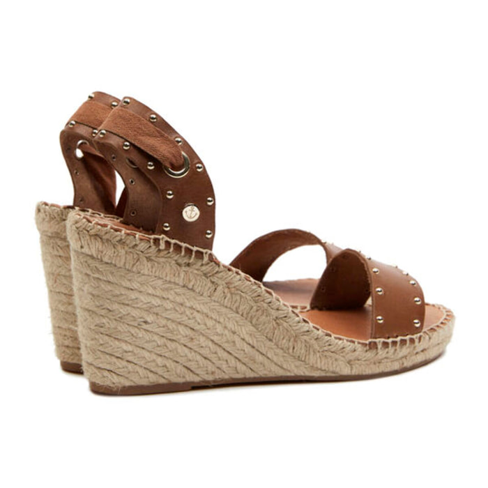 Sandalias de Cuña para Mujer - LA VALETA TINA Cuero