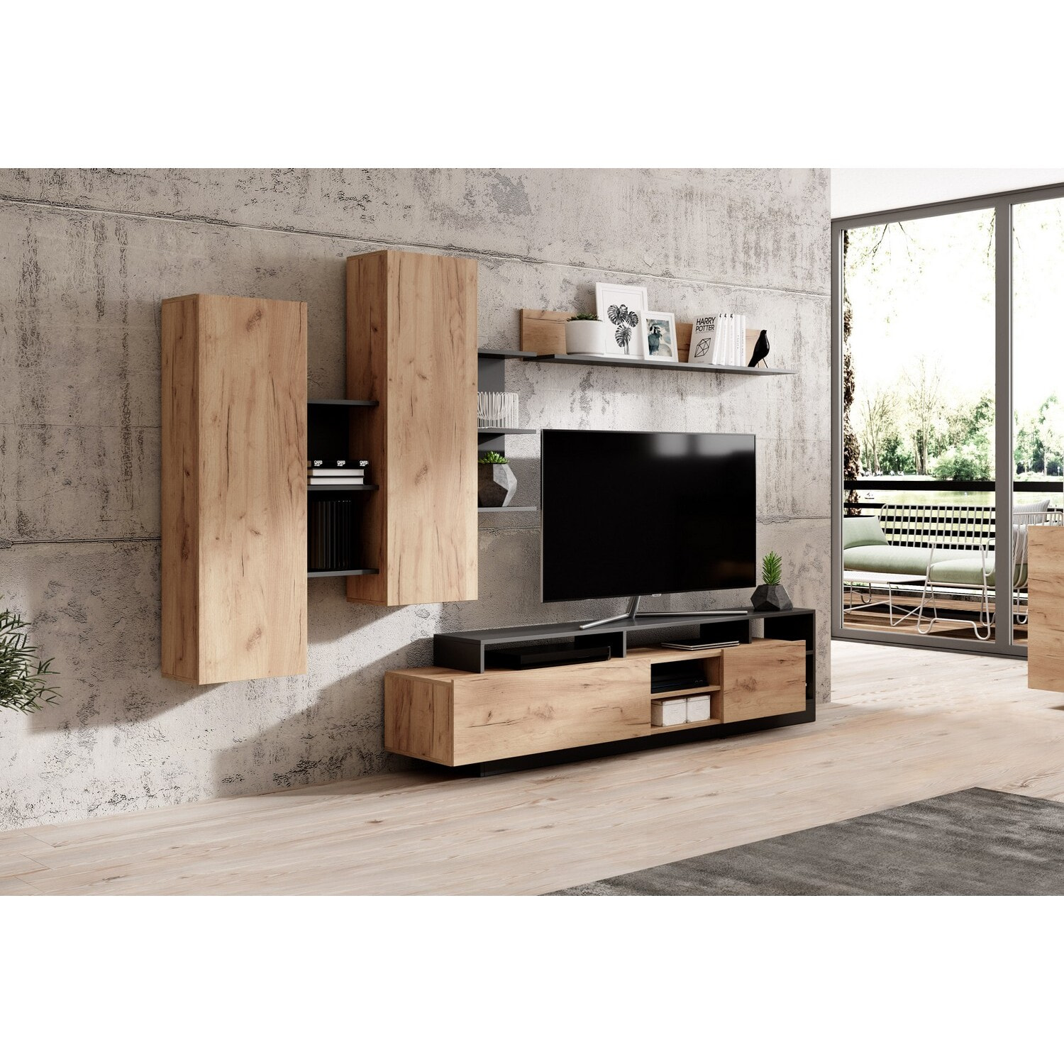 Oresteluchetta Parete soggiorno JOPLIN ANTHRACITE