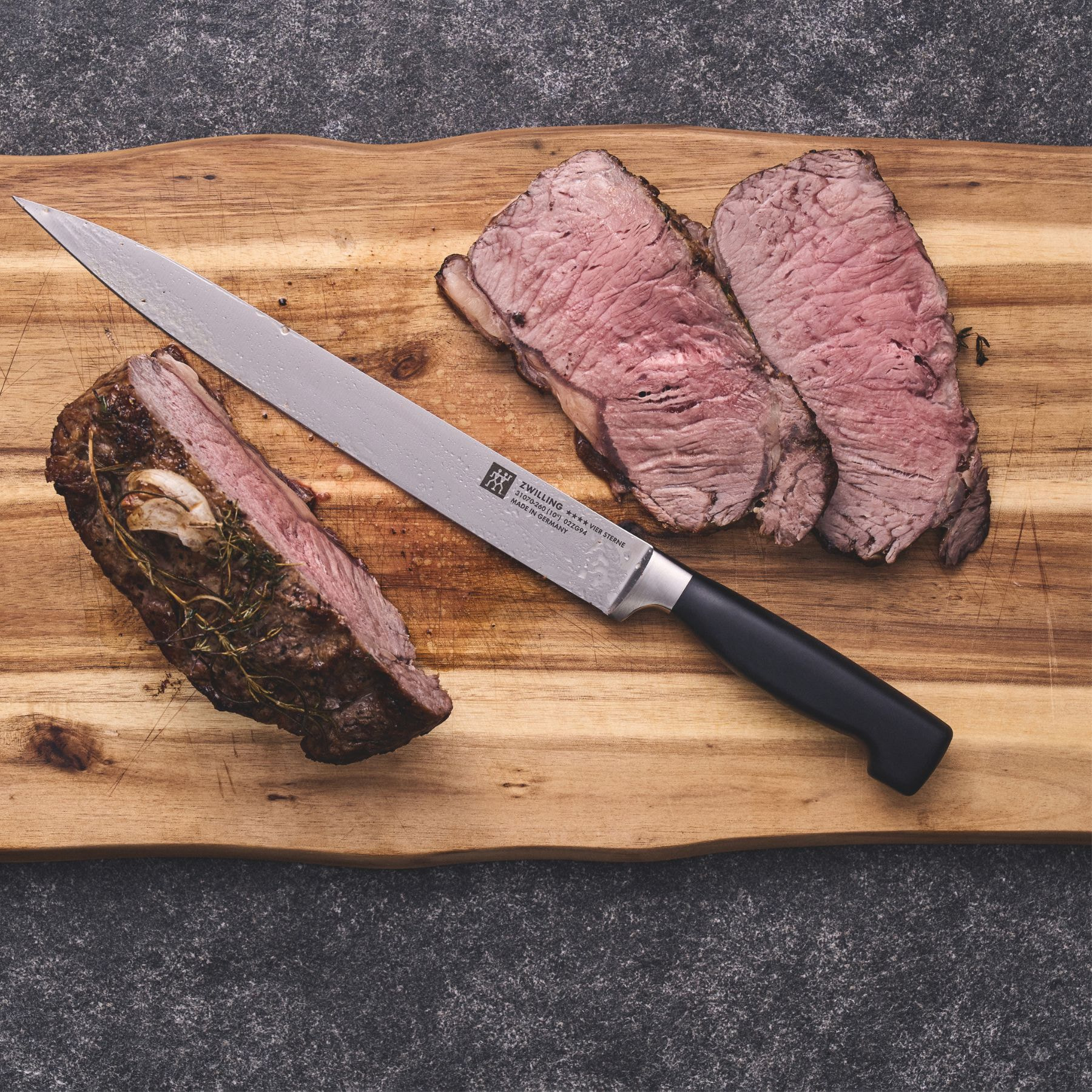 Couteau à trancher 26 cm, Tranchant lisse