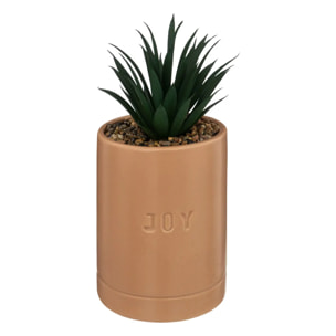 Plante artificielle en pot en céramique H20cm ambre