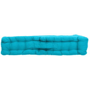 Coussin de sol uni en pur coton - Turquoise