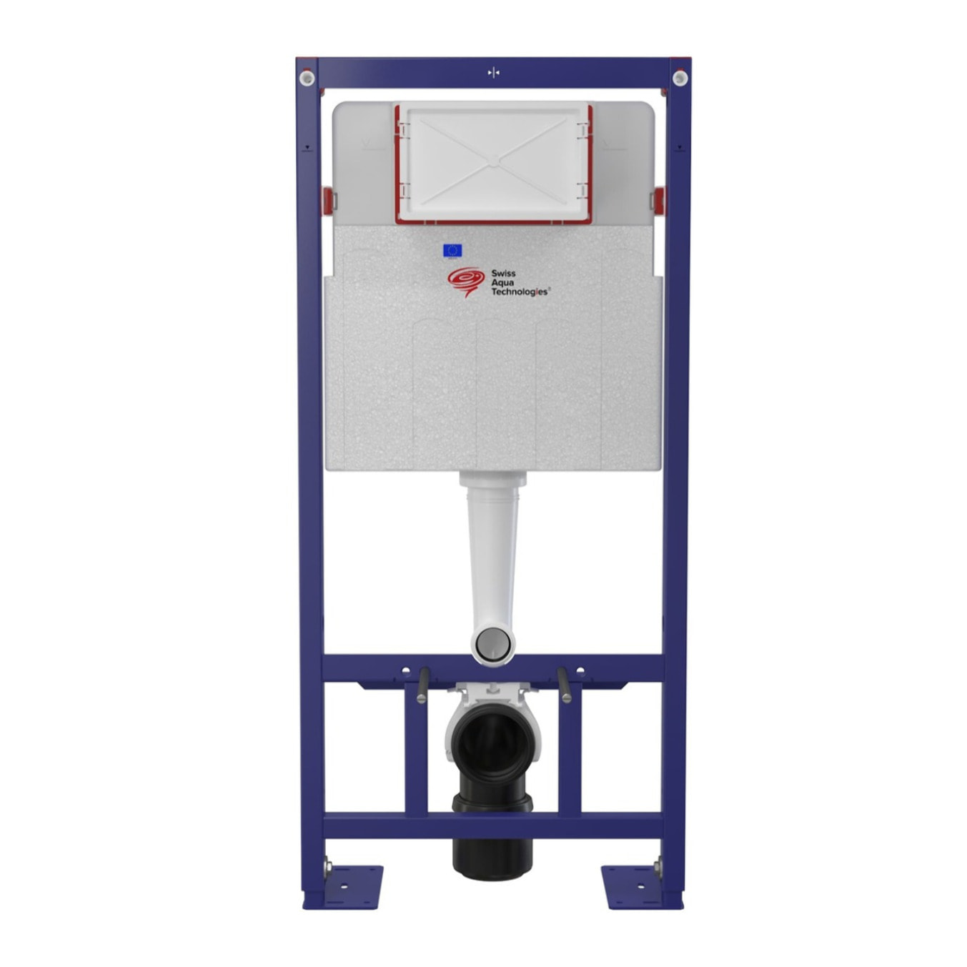 Pack WC bâti-support autoportant + WC suspendu sans bride Ceramia avec abattant SoftClose + plaque (STCE14WT03-U)