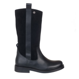 Bota alta en piel, elegante para el cole