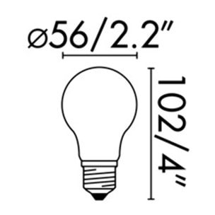 Lampadina SFERICA FILAMENTO LED E27 4W 2700K