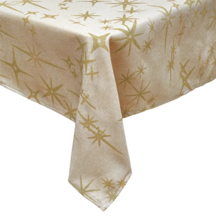 Nappe canevas étoile 140x240cm beige