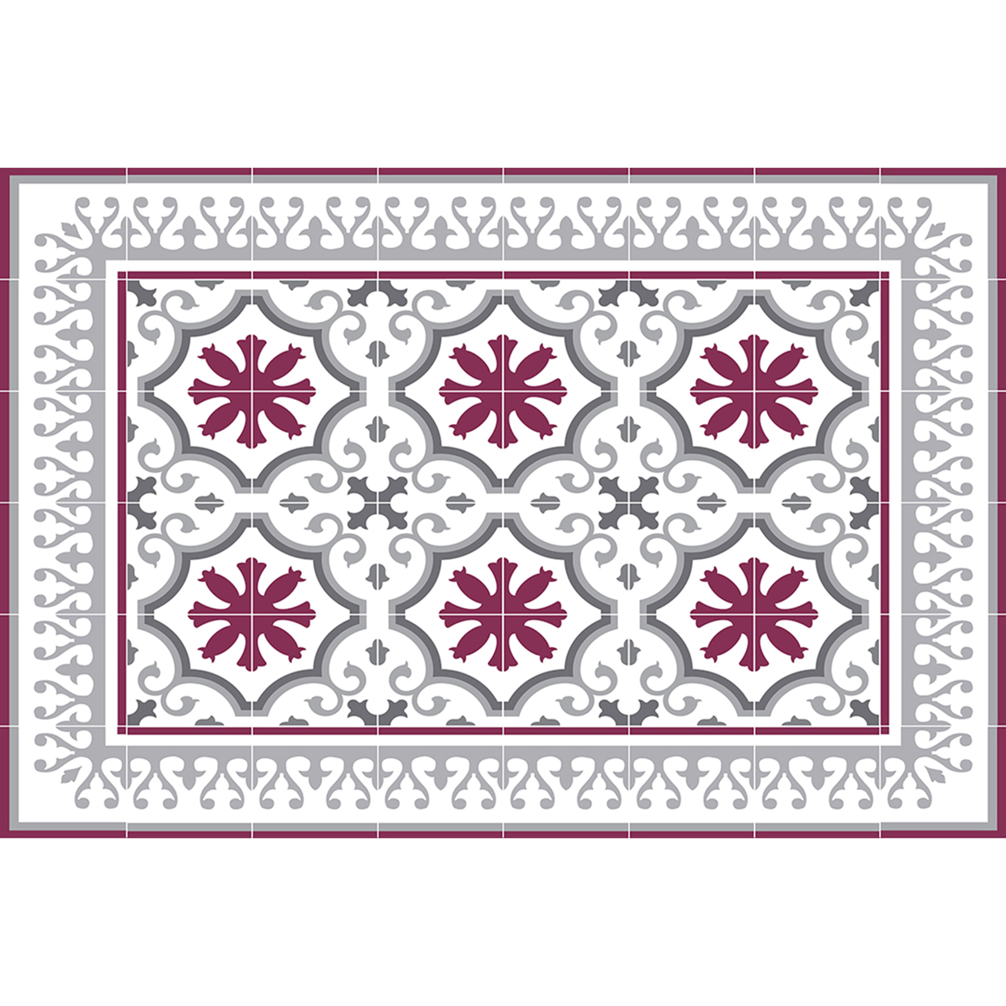 Set de 4 individuales de vinilo CERAMIKO, Cynthia 4u-30x45 cm