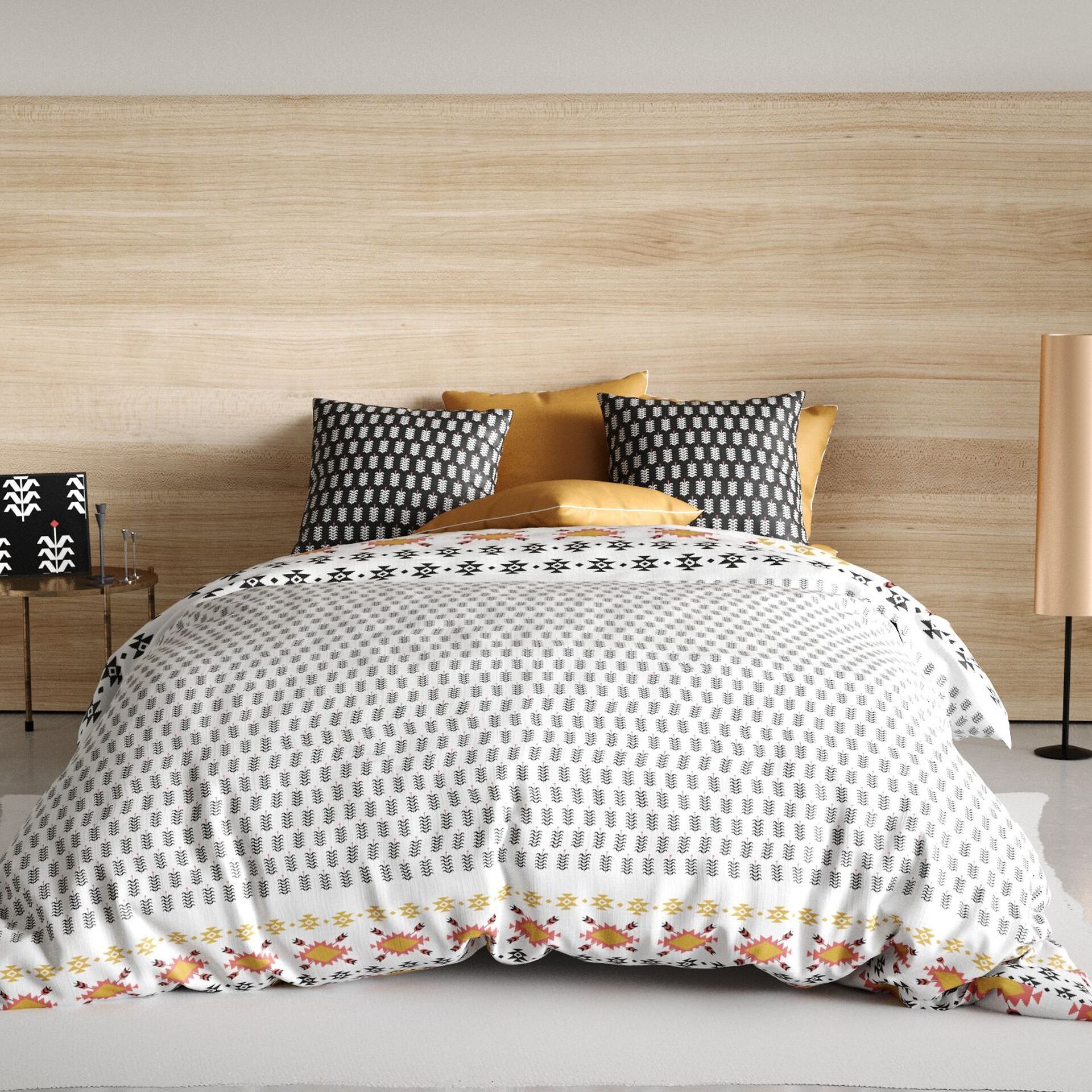 Parure de couette 3pcs en coton Loya