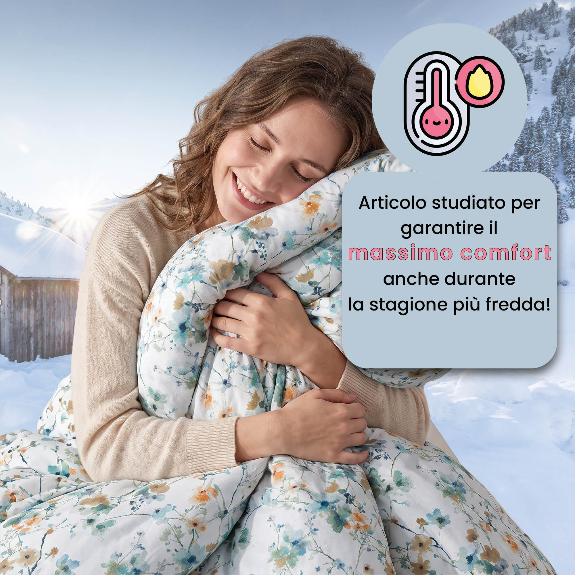 TRAPUNTA INVERNALE KARMA - 300 gr - 100% Microfibra - Made in Italy