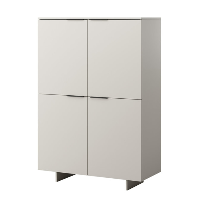 Canterbury - buffet haut - beige - 4 portes -145 cm - Beige
