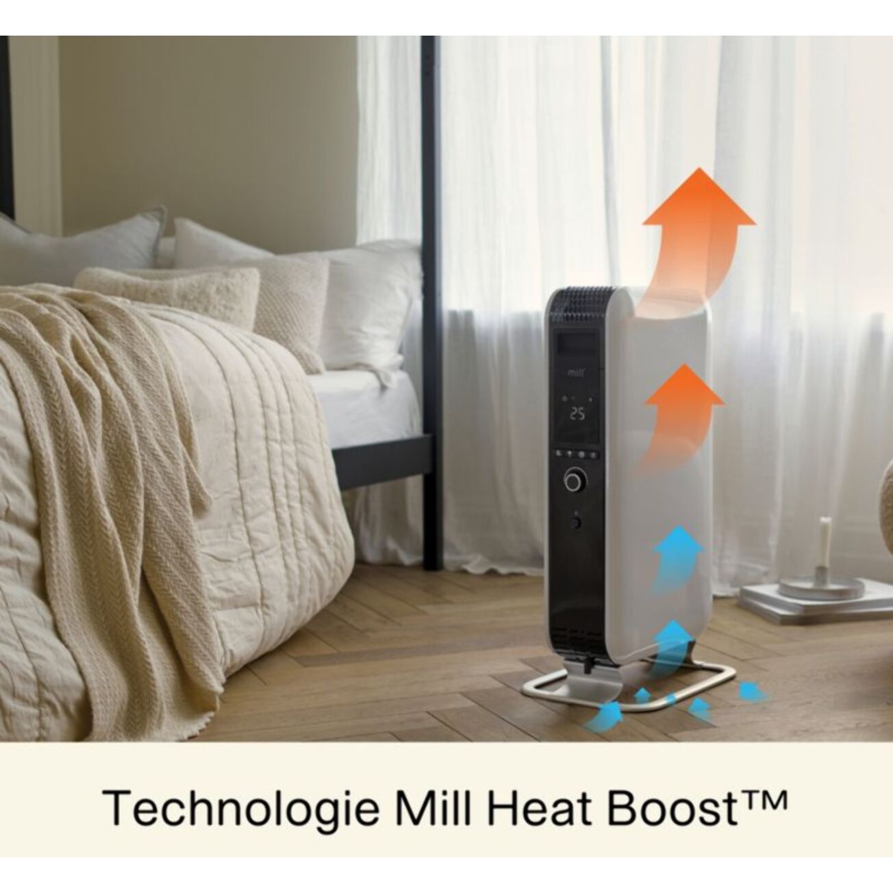 Chauffage Bain d'huile MILL Gentle Air Wifi 1500W noir
