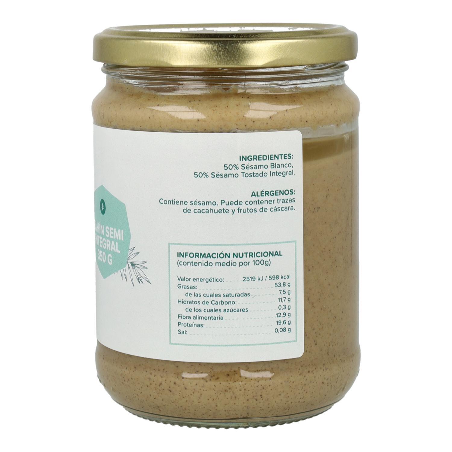 PLANETA HUERTO | Tahín Semi Integral ECO - Pasta de Sésamo Orgánica con Semillas Enteras y Peladas - 700 g de Pasta Nutritiva para Cocina y Repostería