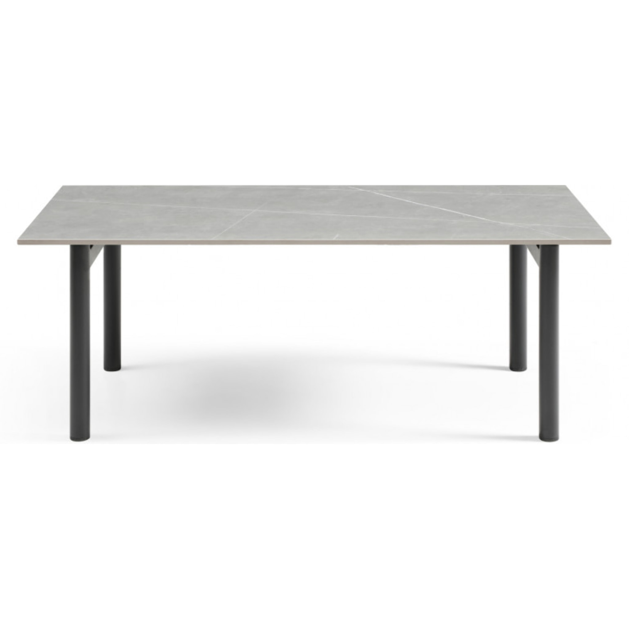 Table basse en céramique 120x60cm marbre grey pieds métal - UNIK
