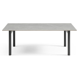 Table basse en céramique 120x60cm marbre grey pieds métal - UNIK