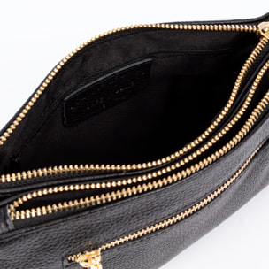 Barbania borsa a tracolla donna. Pelle autentica Dollaro.