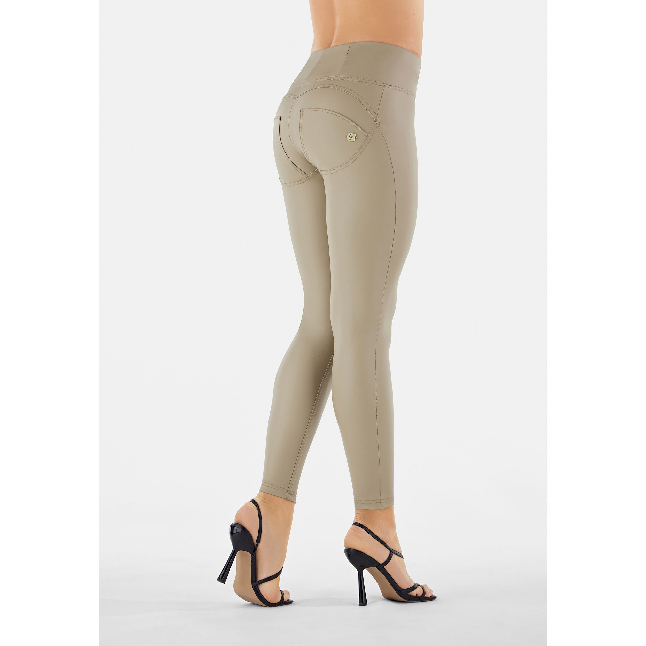 Pantaloni push up WR.UP® vita alta superskinny similpelle