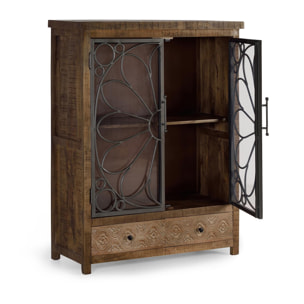 Vitrina de Madera de Mango 100 Cm Estilo Industrial Moderno