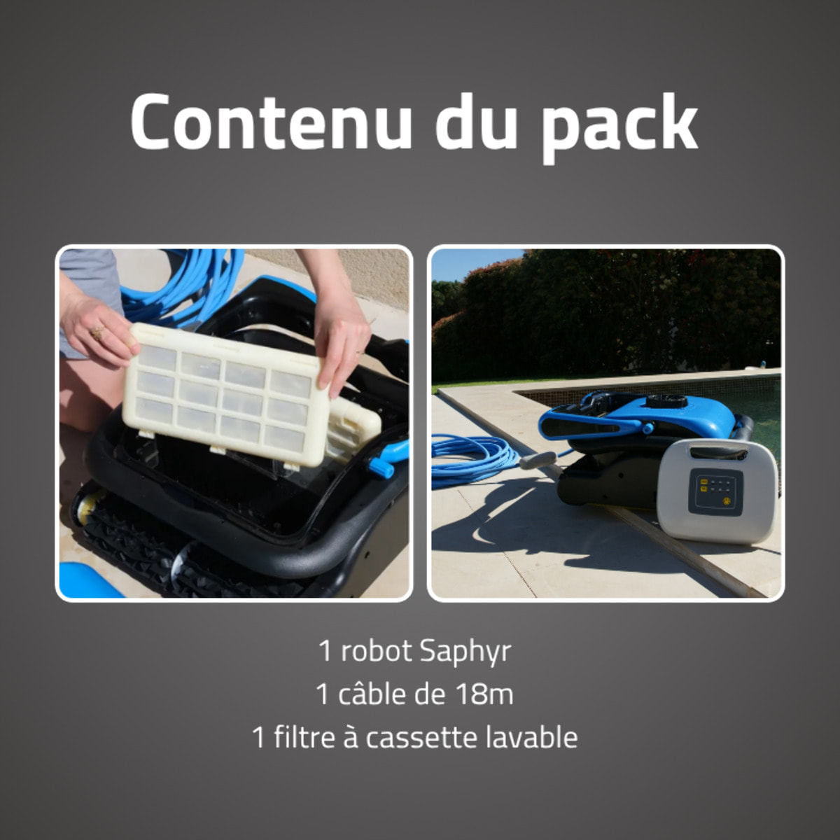 Bestway Robot piscine Saphyr nettoyage fond et parois 72 m² max