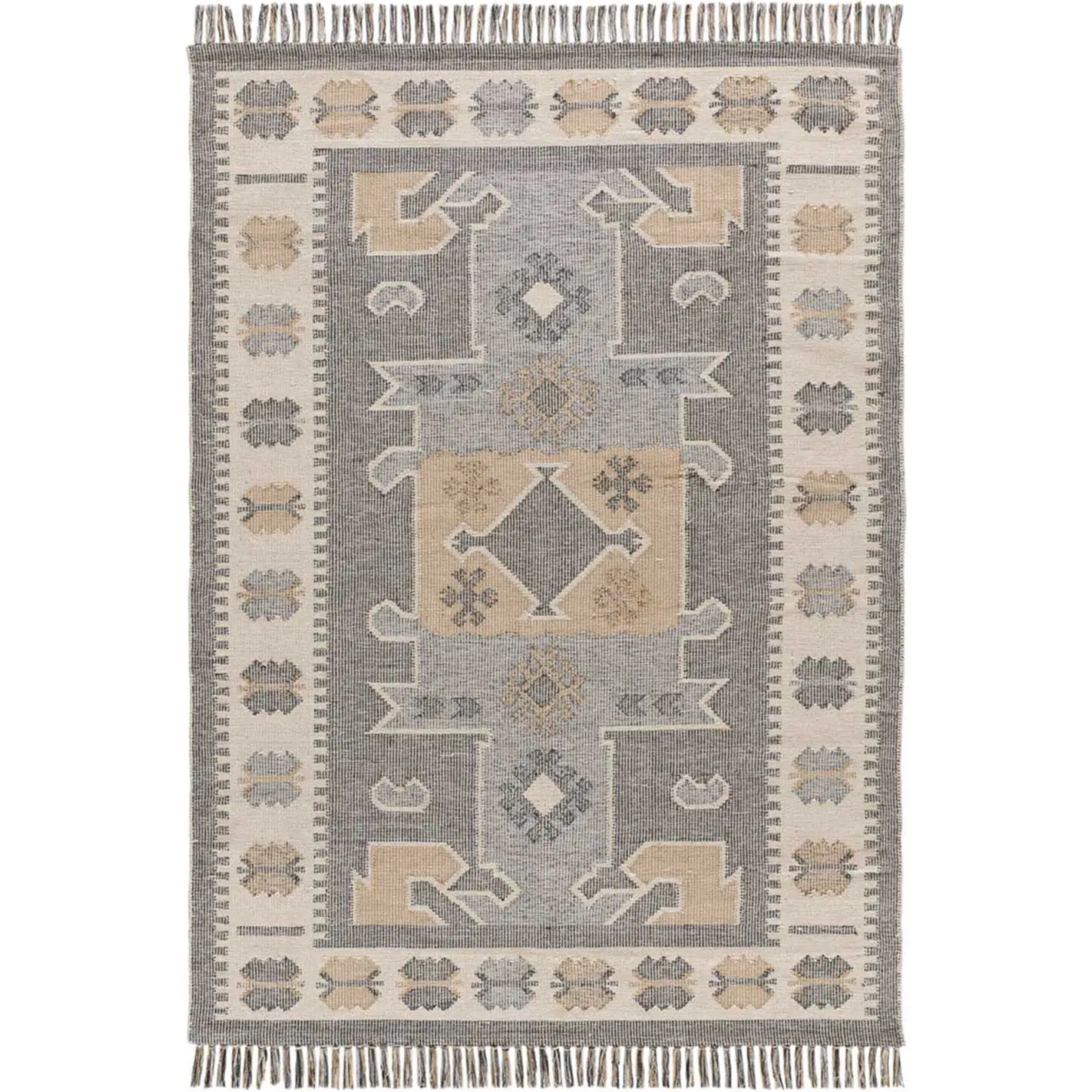 CHANDIA Alfombra kilim algodón reciclado multicolor, varias medidas disponibles