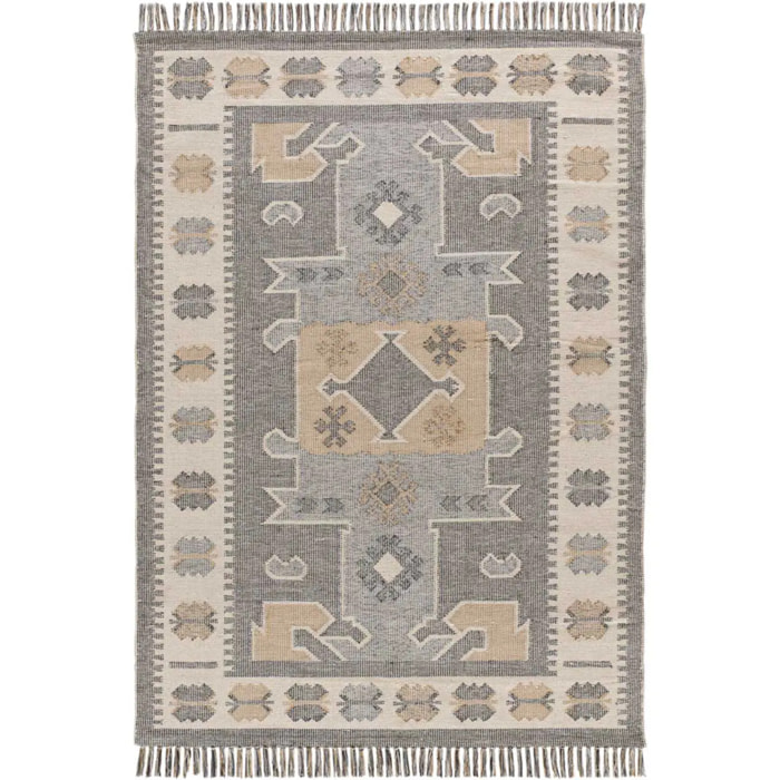 CHANDIA Alfombra kilim algodón reciclado multicolor, varias medidas disponibles