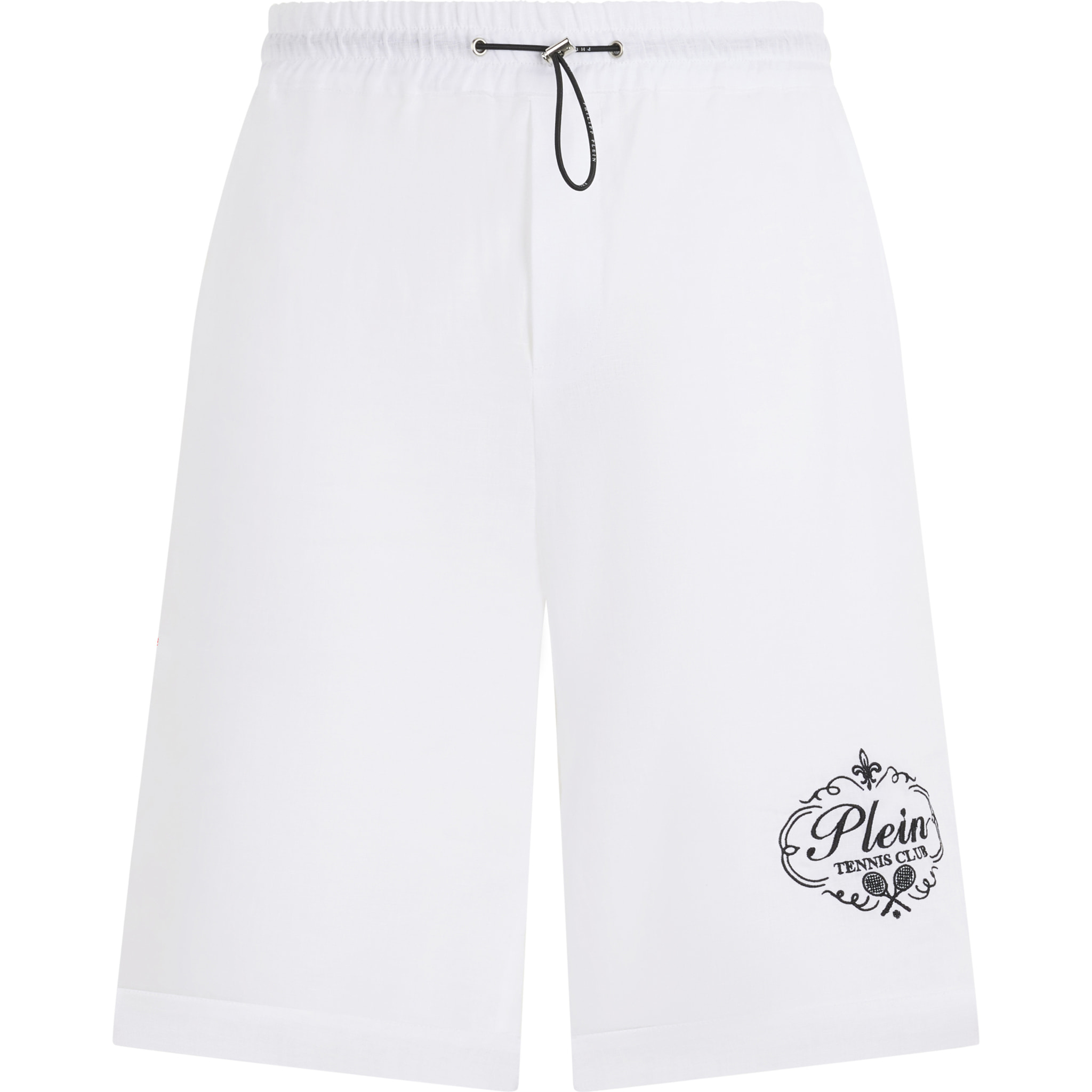 PHILIPP PLEIN Linen Drawstring Shorts Tennis Club