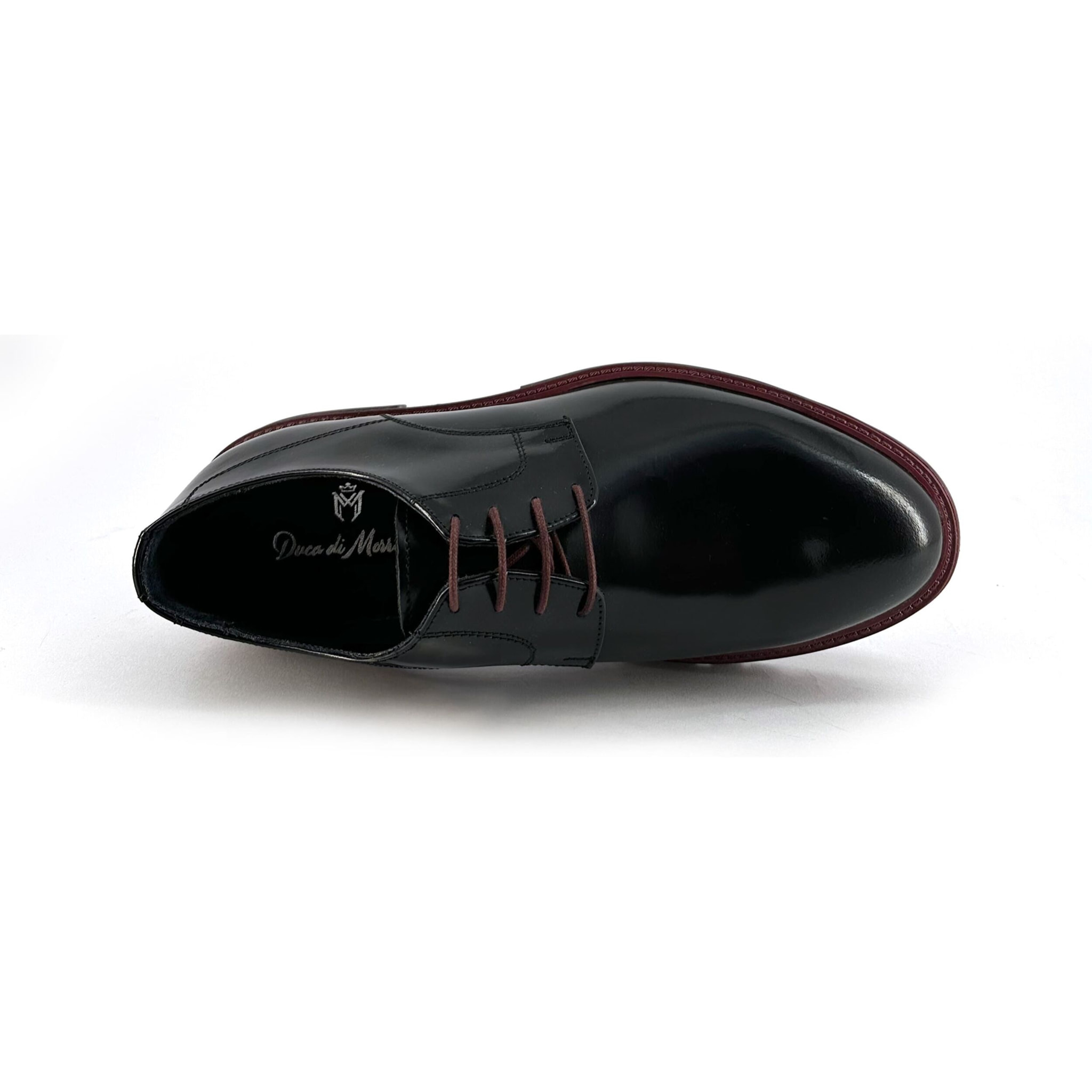 Zapatos Oxford para Hombre - Duca di Morrone Italo Leather Black/Burgundy