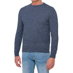 Maglia Atitlan girocollo misto lana blu