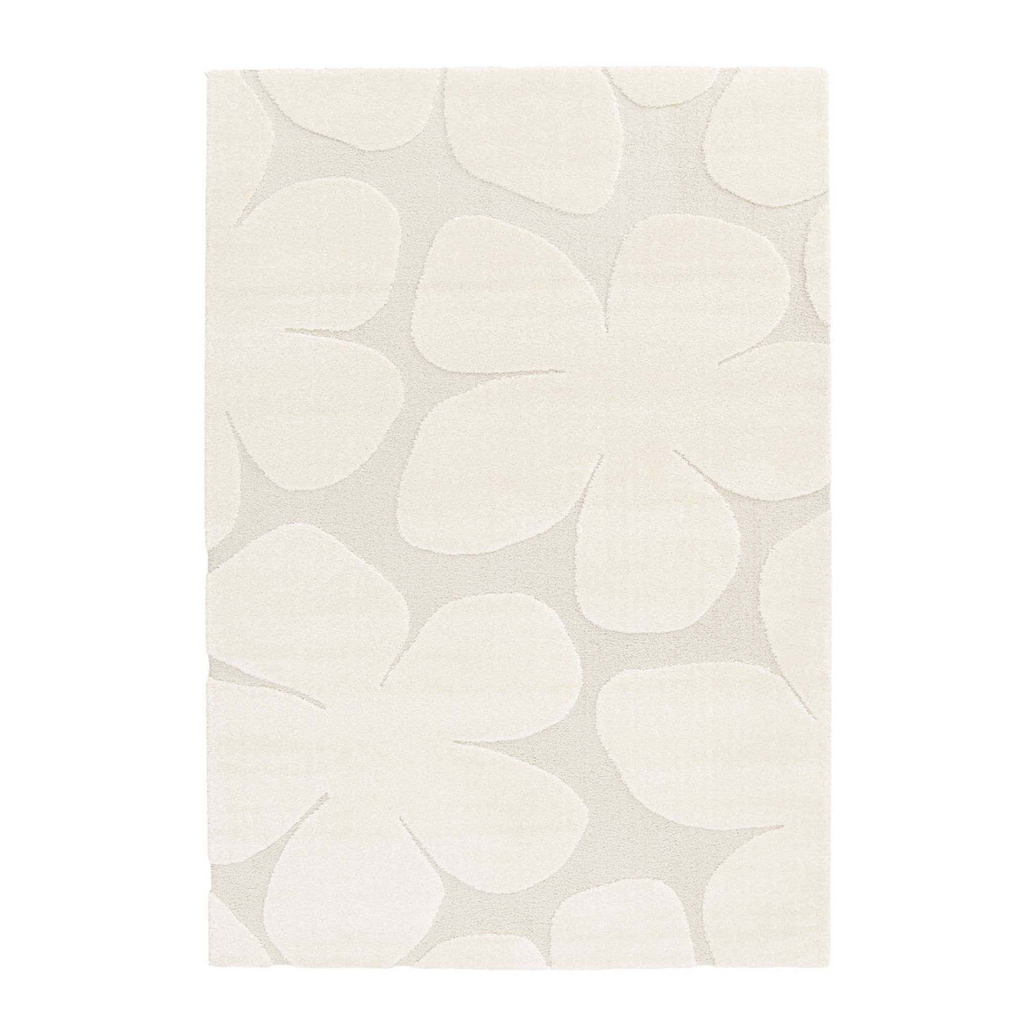 Tapis intérieur motif fleures crème Betty 120x170cm