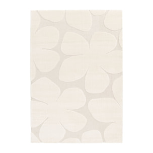 Tapis intérieur motif fleures crème Betty 120x170cm