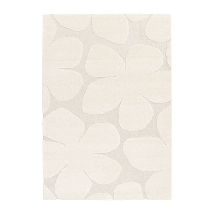 Tapis intérieur motif fleures crème Betty 120x170cm