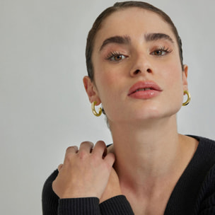Pendientes de 13mm de diámetro acabado oro amarillo de 18K