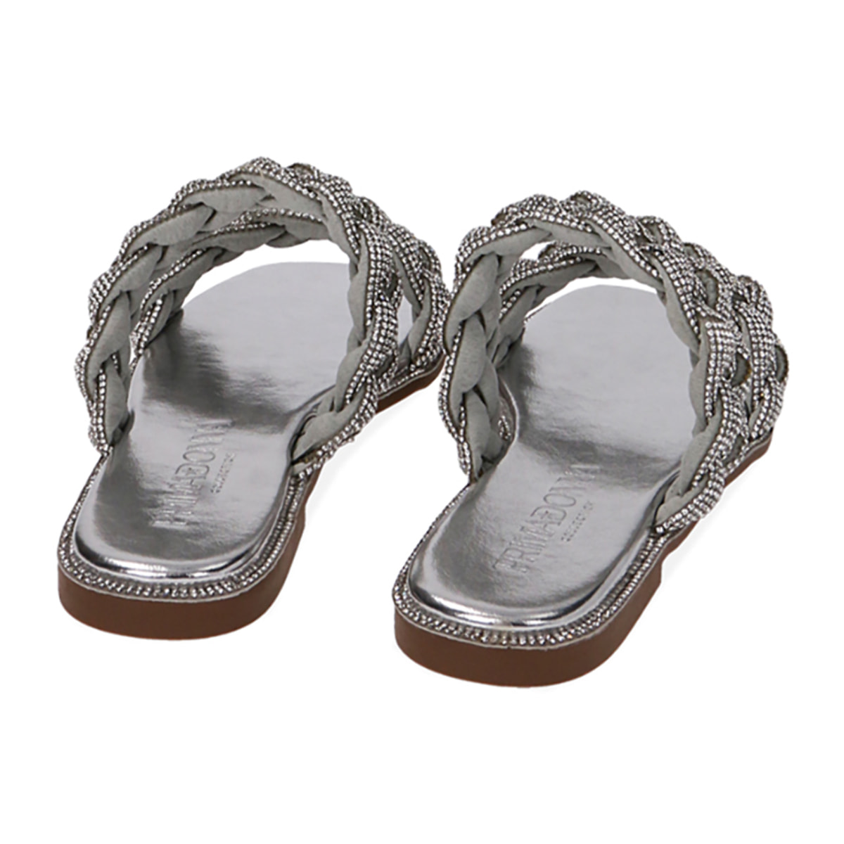 Zapatillas de plata laminada