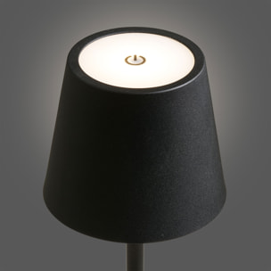 Lampada da tavolo ricaricabile Bradford in metallo nero