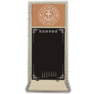 Lavagna calendario con mensola e gessetto cm30x65x3,5/20