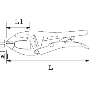 Pince etau grande capacite mors mobile SAM - 21230