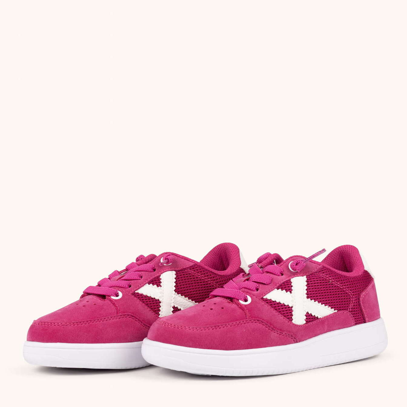 Zapatilla Urbana Infantil en Serraje y Rejilla Fucsia - MUNICH LEGIT KID 24