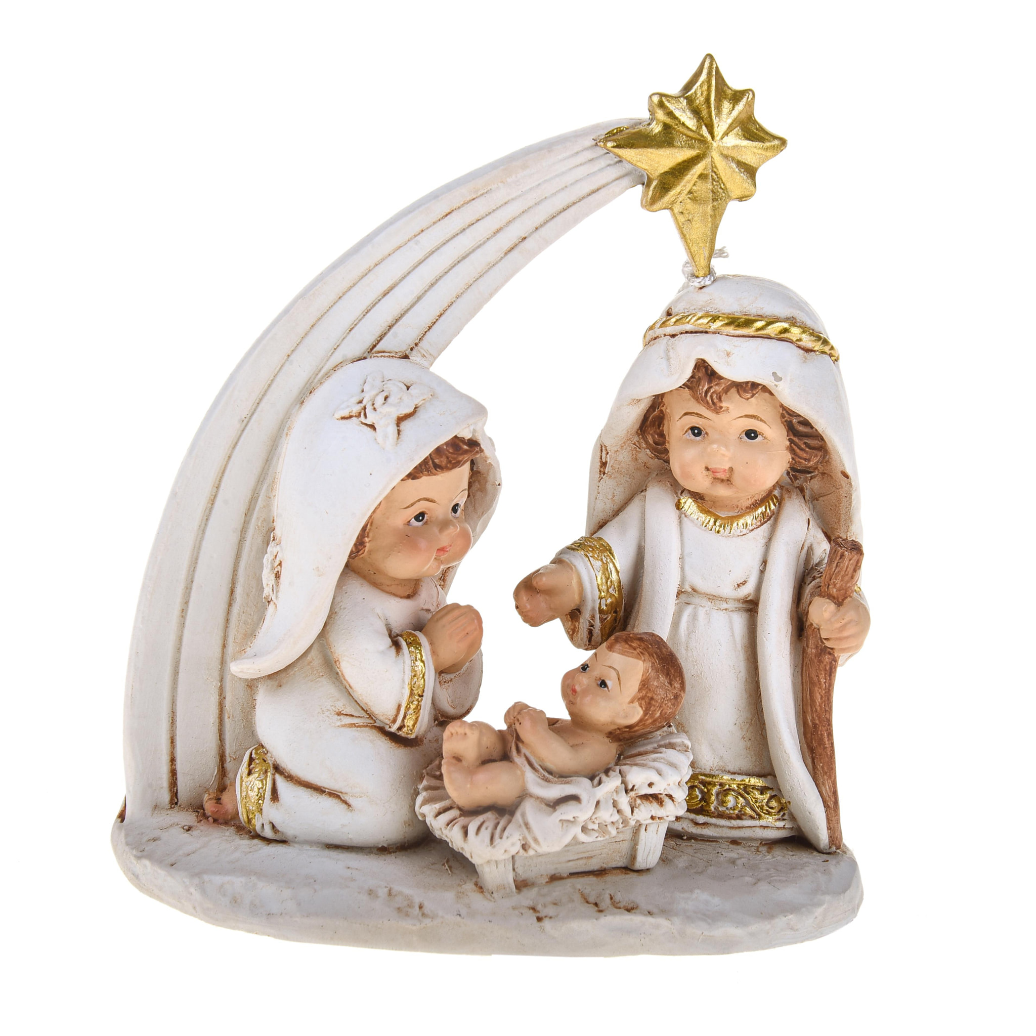 NativitaÃ¬ Con Cometa. Altezza 10.7 Cm - Pezzi 1 - 9,6X10,7X4,1cm - Bianchi Dino - Articoli Natalizi