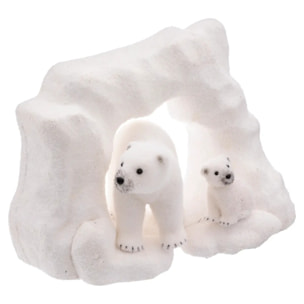 Polyfoam arche banquise ours 30x40cm