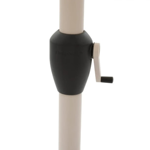 Parasol droit rond inclinable "Loompa" argile & blé 3m en aluminium et polyester