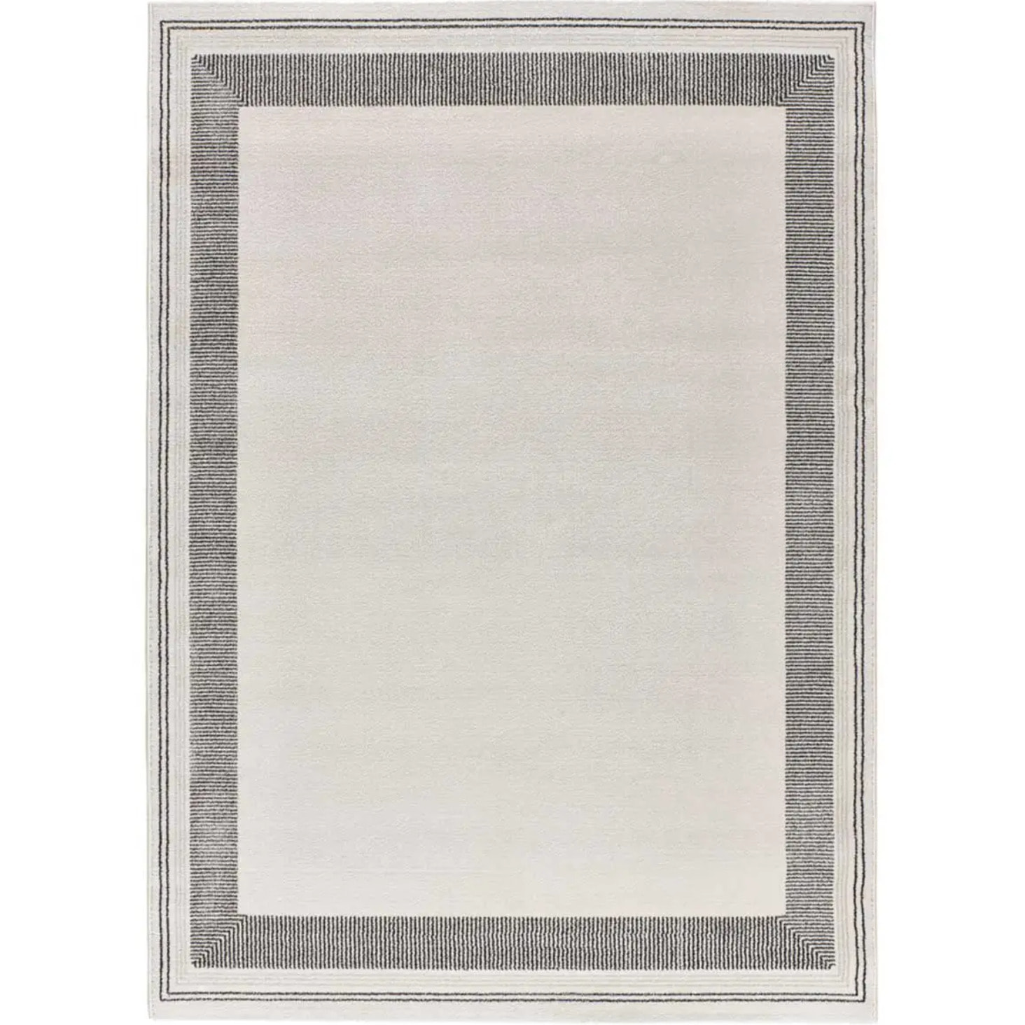 MARCO Alfombra moderna de pelo corto blanco, varias medidas disponibles.