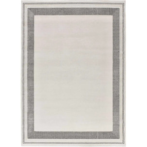 MARCO Alfombra moderna de pelo corto blanco, varias medidas disponibles.