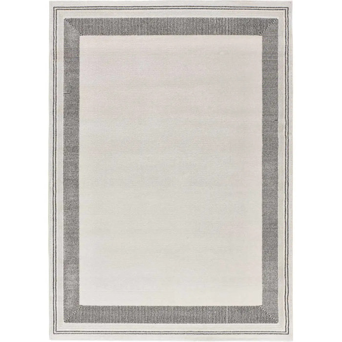 MARCO Alfombra moderna de pelo corto blanco, varias medidas disponibles.