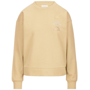 Kappa - Felpe Donna Beige - Logo Kifoli