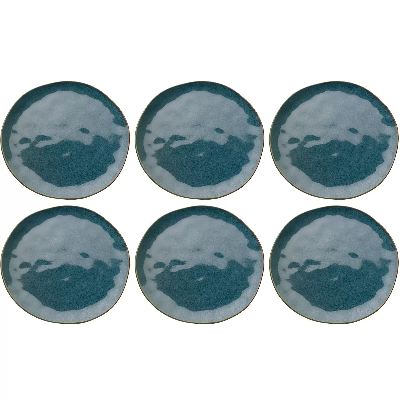 Assiettes Organic 26cm bleues set de 6 Kare Design