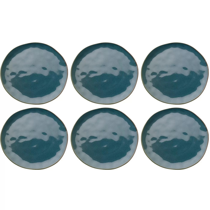 Assiettes Organic 26cm bleues set de 6 Kare Design